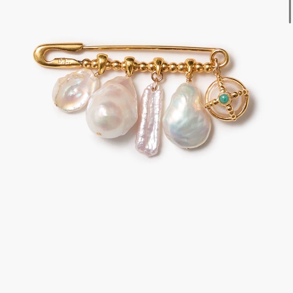 NEW!! Chan Luu Charlotte Brooch Pearl - Picture 2 of 2